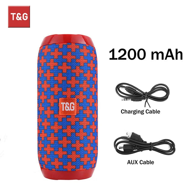 Portable T&G TG117 Speaker – TWS Surround Sound, Bluetooth, FM & TF