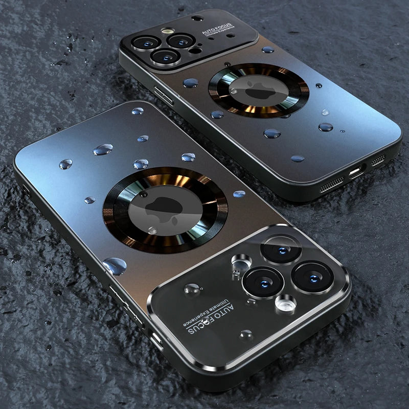 Premium Luxury Magnetic Glass Cover for iPhone 11–17 Series