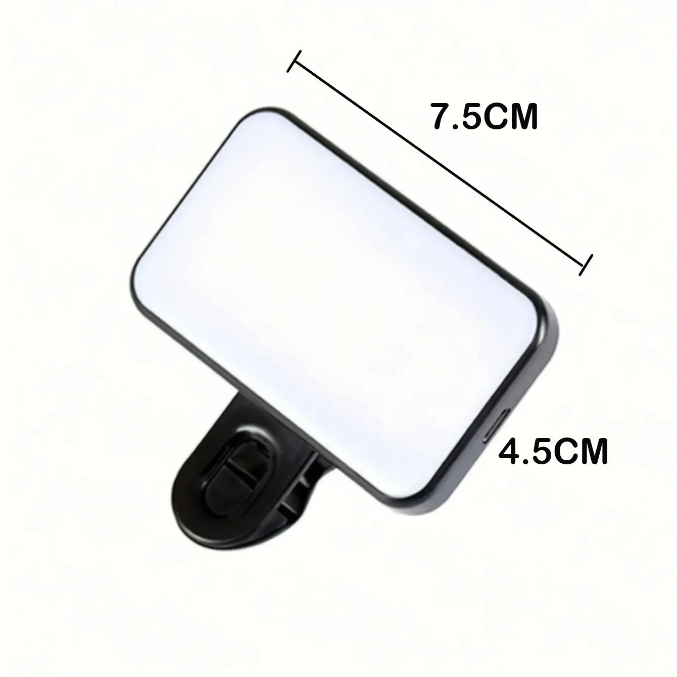 Selfie Ring Light Clip – Portable, Rechargeable, 3 Modes for Phone & Computer