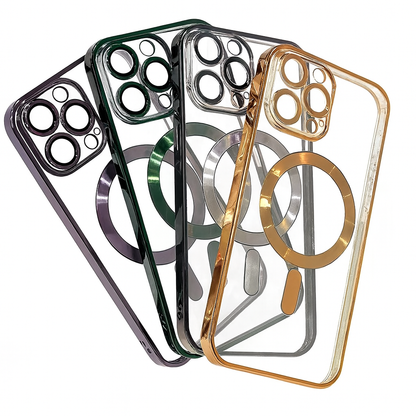 Premium Magnetic Clear MagSafe Case – iPhone 11 to 17 / Pro, Pro Max, Air, Plus