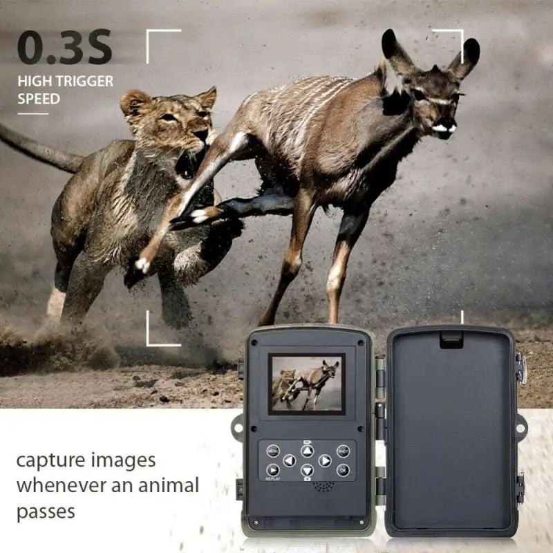 20MP 1080P Outdoor Hunting Trail Camera – IP65 Waterproof with 5000mAh Battery for Wildlife Surveillance