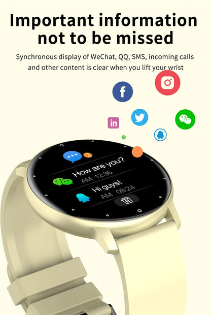 LIGE 2025 Women’s Smart Watch – Sports, Health Monitor, Waterproof, for Android & iOS