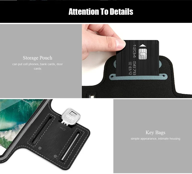 Sports Armband Phone Holder – Running Bracelet Case for iPhone 12 to 16 Series