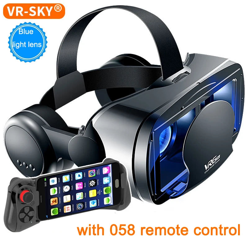 VRG Pro 3D VR Glasses – Full Screen Wide-Angle Virtual Reality for 5-7 inch Phones