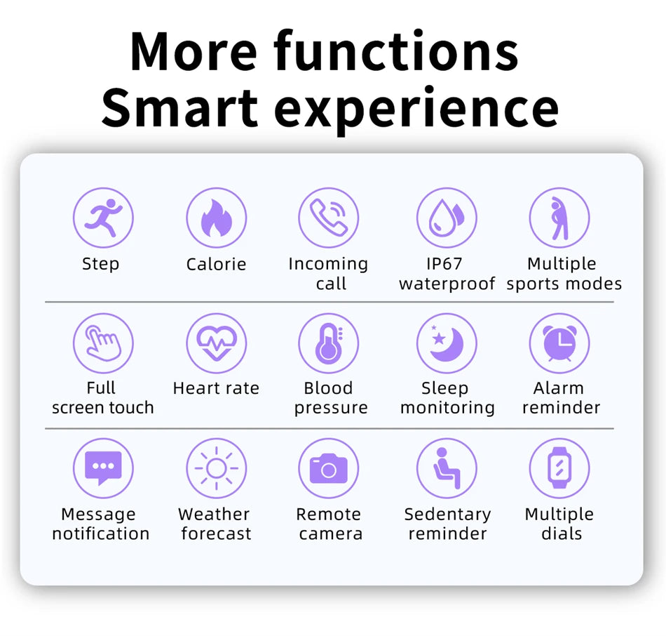 LIGE 2025 Women’s Smart Watch – Sports, Health Monitor, Waterproof, for Android & iOS