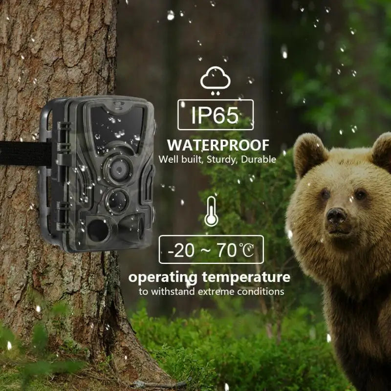 20MP 1080P Outdoor Hunting Trail Camera – IP65 Waterproof with 5000mAh Battery for Wildlife Surveillance