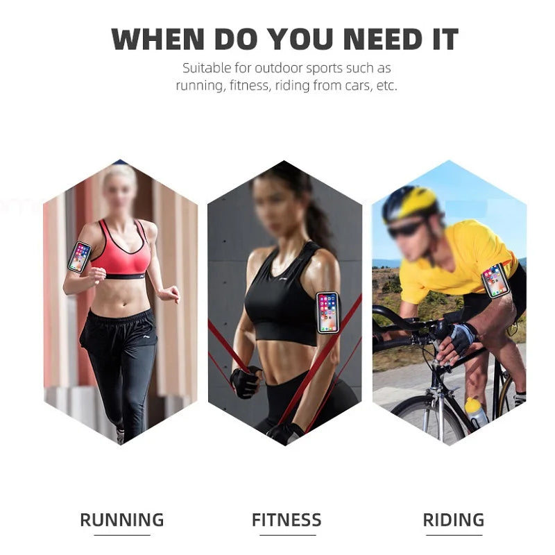 Sports Armband Phone Holder – Running Bracelet Case for iPhone 12 to 16 Series