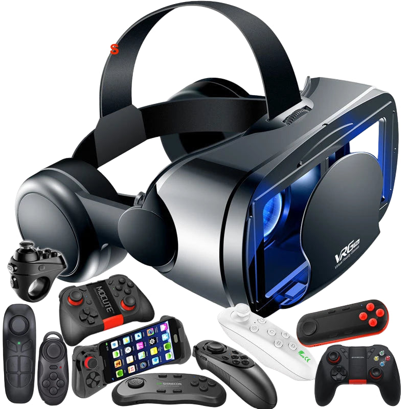 VRG Pro 3D VR Glasses – Full Screen Wide-Angle Virtual Reality for 5-7 inch Phones