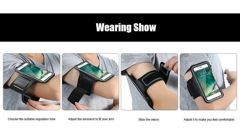 Sports Armband Phone Holder – Running Bracelet Case for iPhone 12 to 16 Series