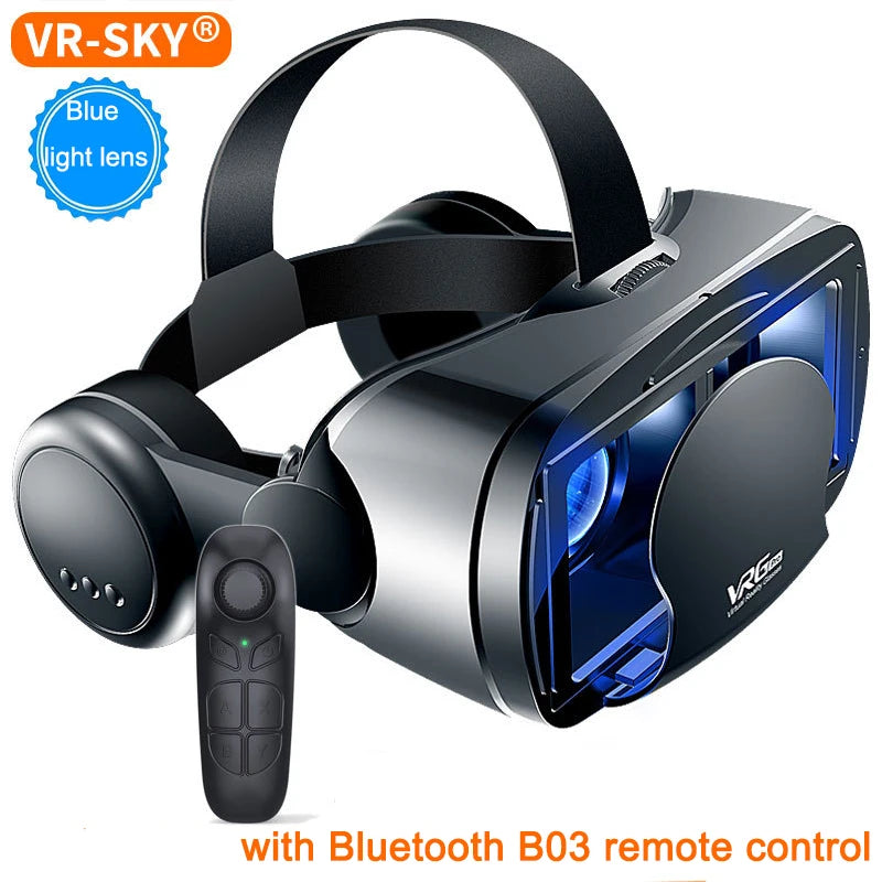 VRG Pro 3D VR Glasses – Full Screen Wide-Angle Virtual Reality for 5-7 inch Phones