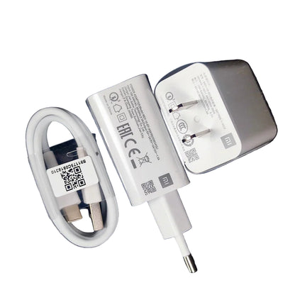 Original Xiaomi 18W Quick Charger – EU Adapter + 3A Type-C Cable for Redmi & Mi Series