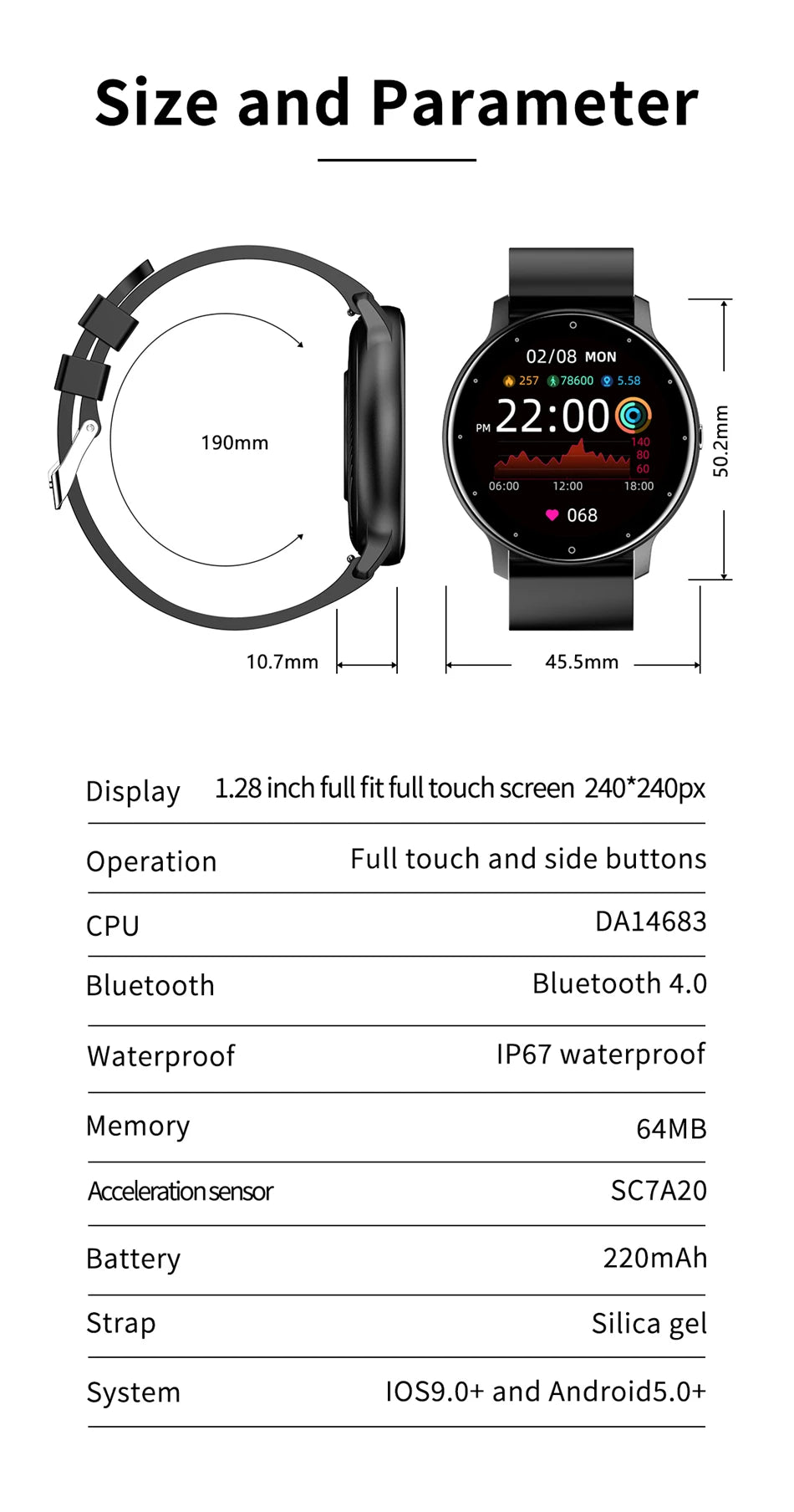 LIGE 2025 Women’s Smart Watch – Sports, Health Monitor, Waterproof, for Android & iOS