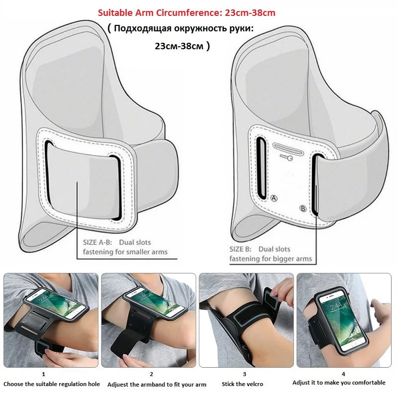 Sports Armband Phone Holder – Running Bracelet Case for iPhone 12 to 16 Series