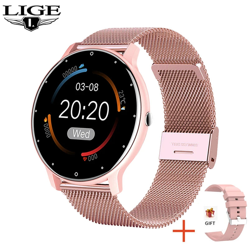 LIGE 2025 Women’s Smart Watch – Sports, Health Monitor, Waterproof, for Android & iOS
