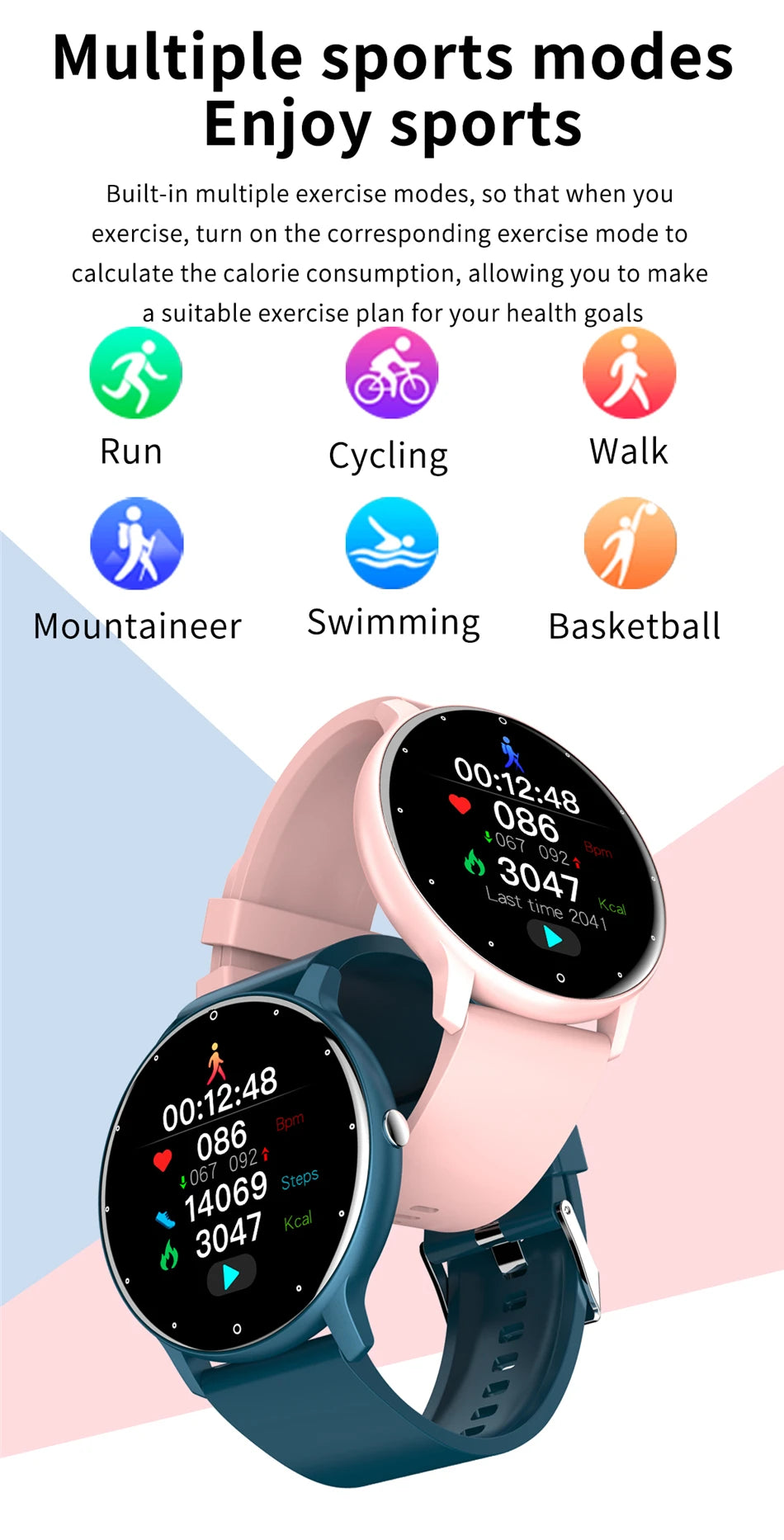 LIGE 2025 Women’s Smart Watch – Sports, Health Monitor, Waterproof, for Android & iOS
