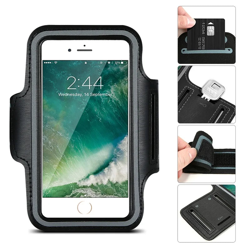 Sports Armband Phone Holder – Running Bracelet Case for iPhone 12 to 16 Series