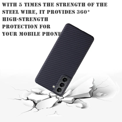 ZXKE Carbon Fiber Magnetic Case – Aramid Shell for Galaxy S23/S24/S25 Ultra, MagSafe & Car Mount Compatible