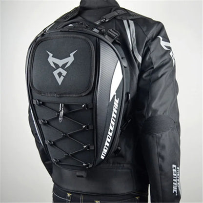 Motocentric Waterproof Motorcycle Tail Bag – High Capacity Rear Seat Backpack