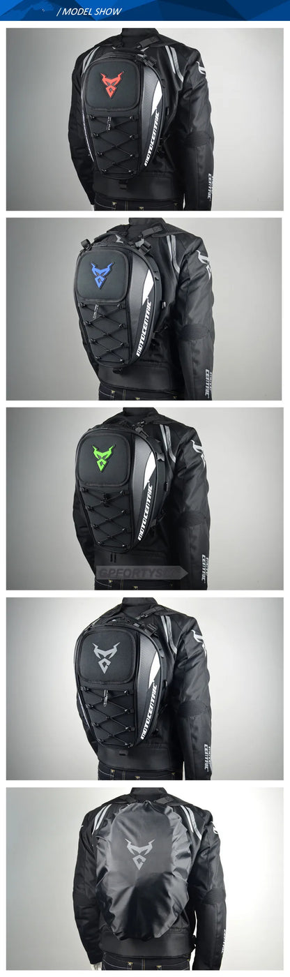 Motocentric Waterproof Motorcycle Tail Bag – High Capacity Rear Seat Backpack