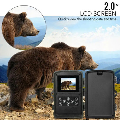 20MP 1080P Outdoor Hunting Trail Camera – IP65 Waterproof with 5000mAh Battery for Wildlife Surveillance