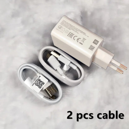 Original Xiaomi 18W Quick Charger – EU Adapter + 3A Type-C Cable for Redmi & Mi Series