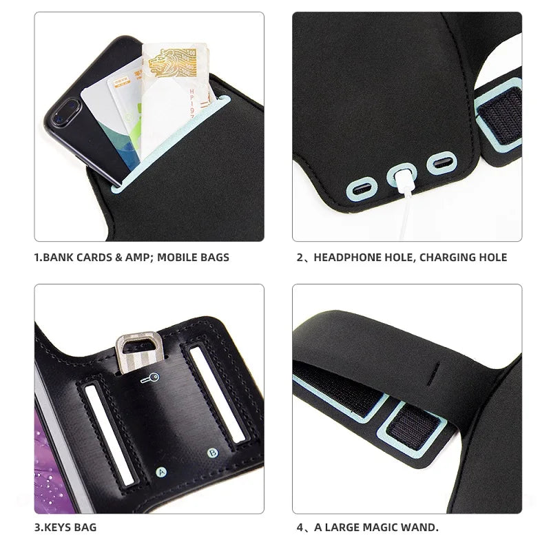 Sports Armband Phone Holder – Running Bracelet Case for iPhone 12 to 16 Series