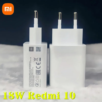 Original Xiaomi 18W Quick Charger – EU Adapter + 3A Type-C Cable for Redmi & Mi Series