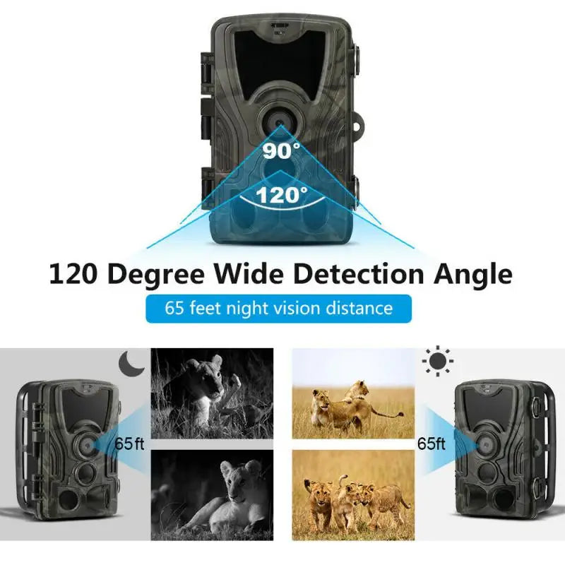 20MP 1080P Outdoor Hunting Trail Camera – IP65 Waterproof with 5000mAh Battery for Wildlife Surveillance