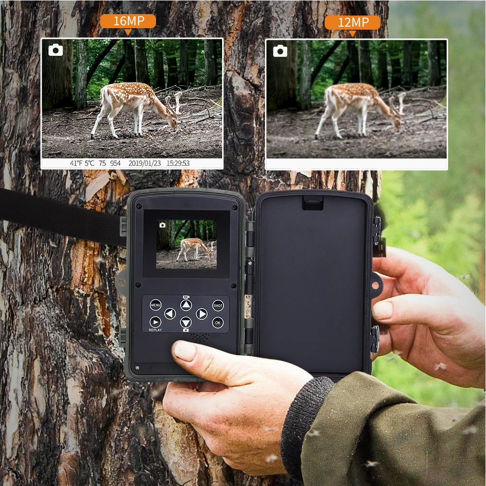 20MP 1080P Outdoor Hunting Trail Camera – IP65 Waterproof with 5000mAh Battery for Wildlife Surveillance