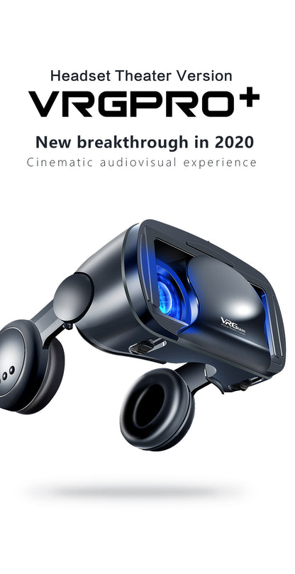VRG Pro 3D VR Glasses – Full Screen Wide-Angle Virtual Reality for 5-7 inch Phones