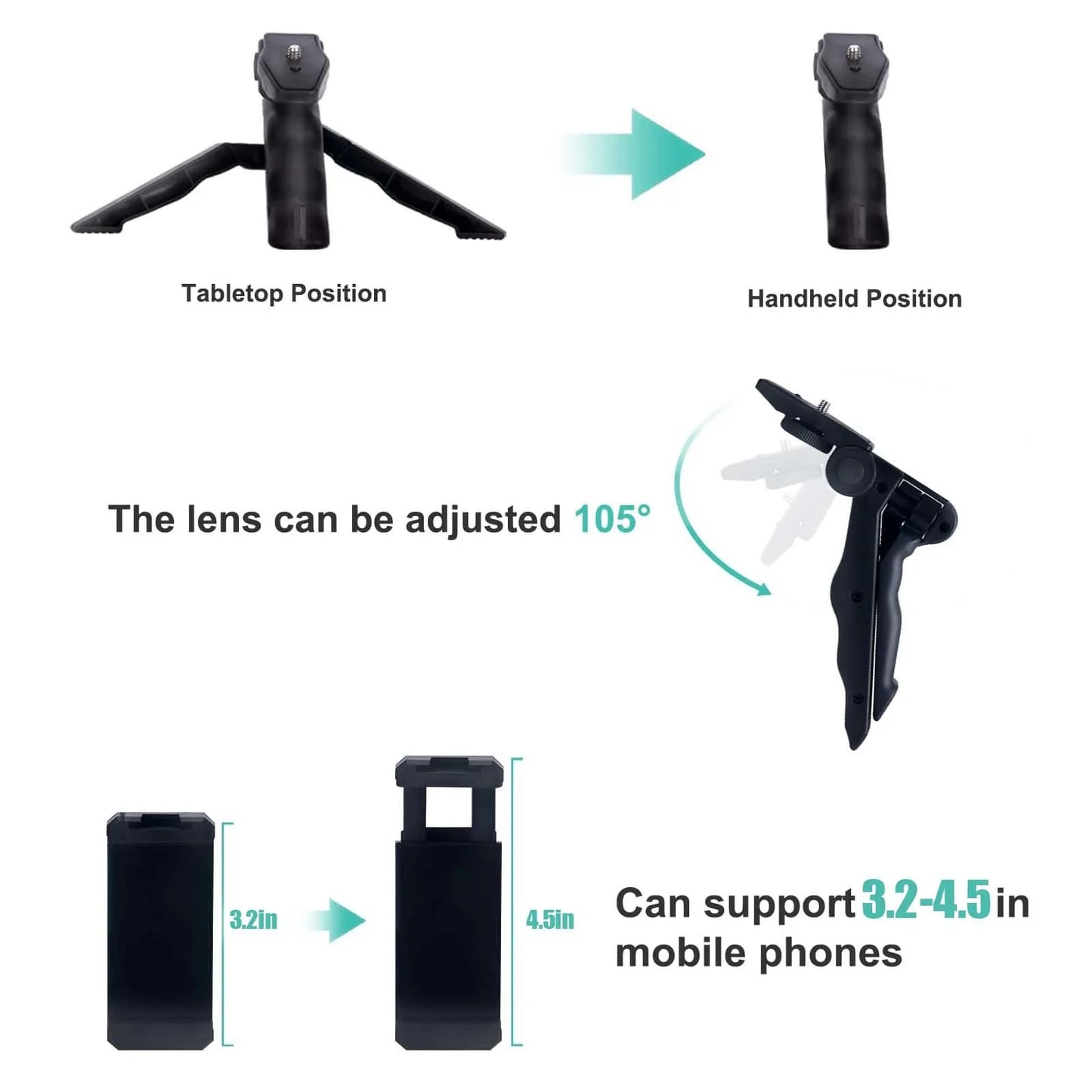 Vlogging Kit for iPhone & Android – Mini Tripod + Microphone for TikTok & YouTube