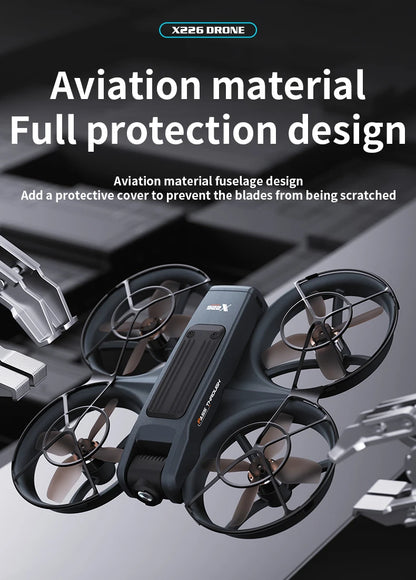 X226 Brushless Drone – Dual HD Camera, VR Control, Obstacle Avoidance, Optical Flow Hover