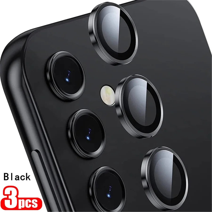 3Pcs Metallic Lens Protector Set – Full Camera Protection for Samsung Galaxy S25+, S23 FE, S24, A15, A35, A55"
