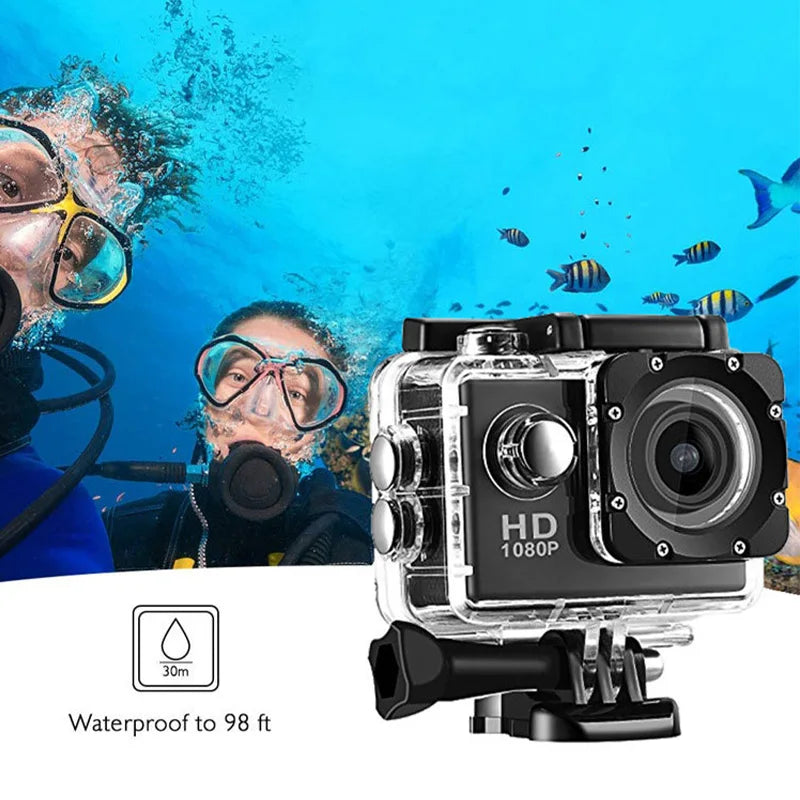 4K Ultra HD Action Camera – Waterproof with 2.0” Screen for Helmet & Outdoor Sports