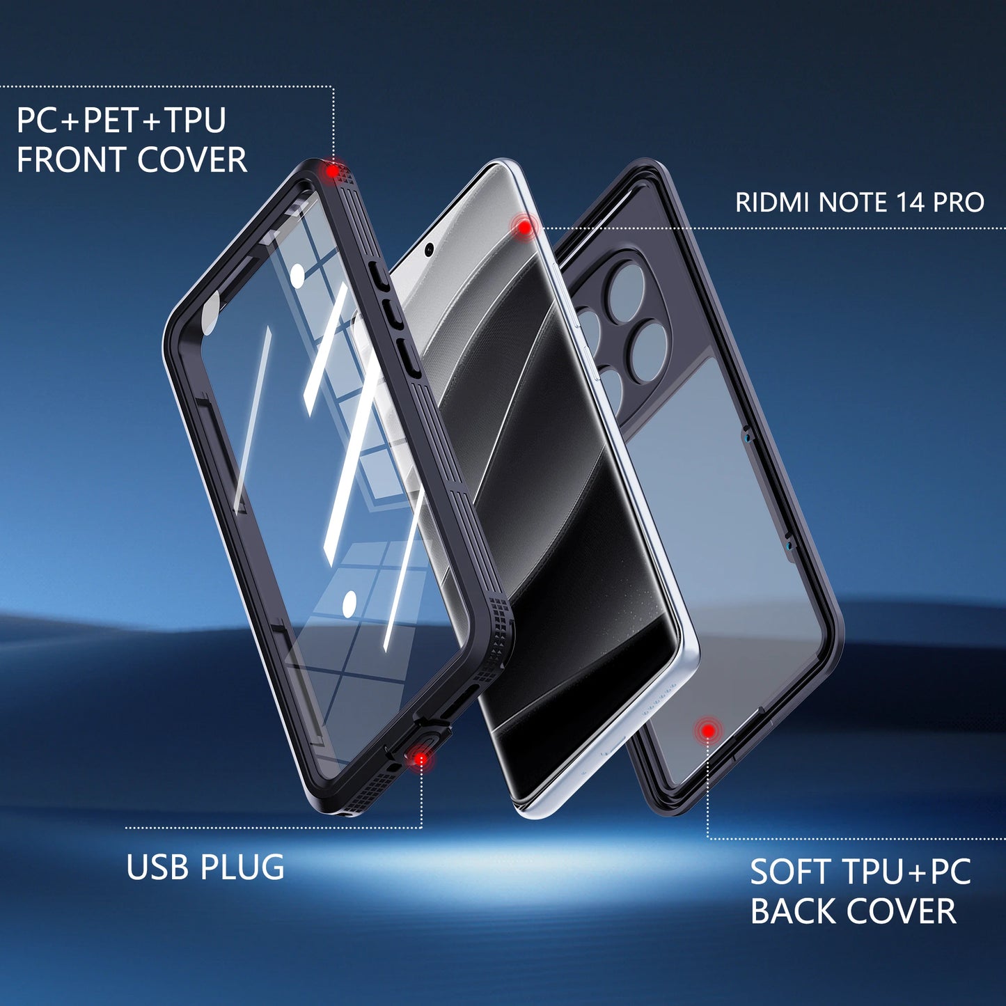 Shellbox Diving Case for Redmi Note 14 Pro 5G – Waterproof & Shockproof Underwater Cover