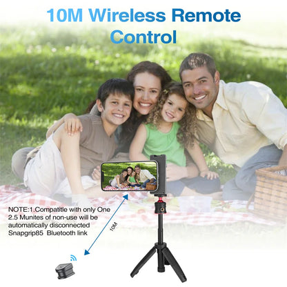 Magnetic Phone Grip with Bluetooth Shutter – MagSafe Holder & 1/4" Tripod Mount for iPhone & Android