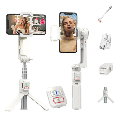 AXNEN A10 Smartphone Gimbal – Stabilizer with Fill Light, Tripod & Remote