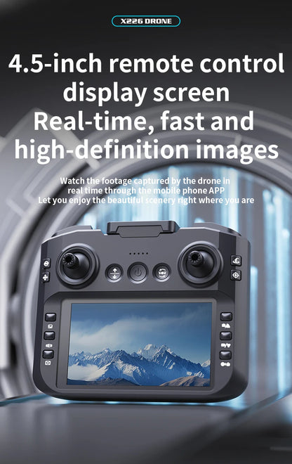 X226 Brushless Drone – Dual HD Camera, VR Control, Obstacle Avoidance, Optical Flow Hover