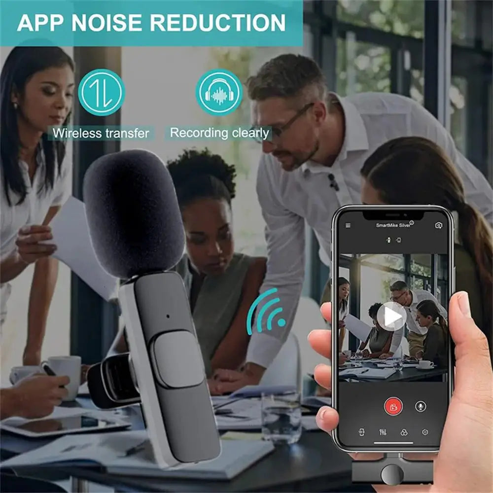 Wireless Lavalier Microphone – Mini Portable Mic for Audio/Video Recording, Live & Gaming (iPhone/Android)