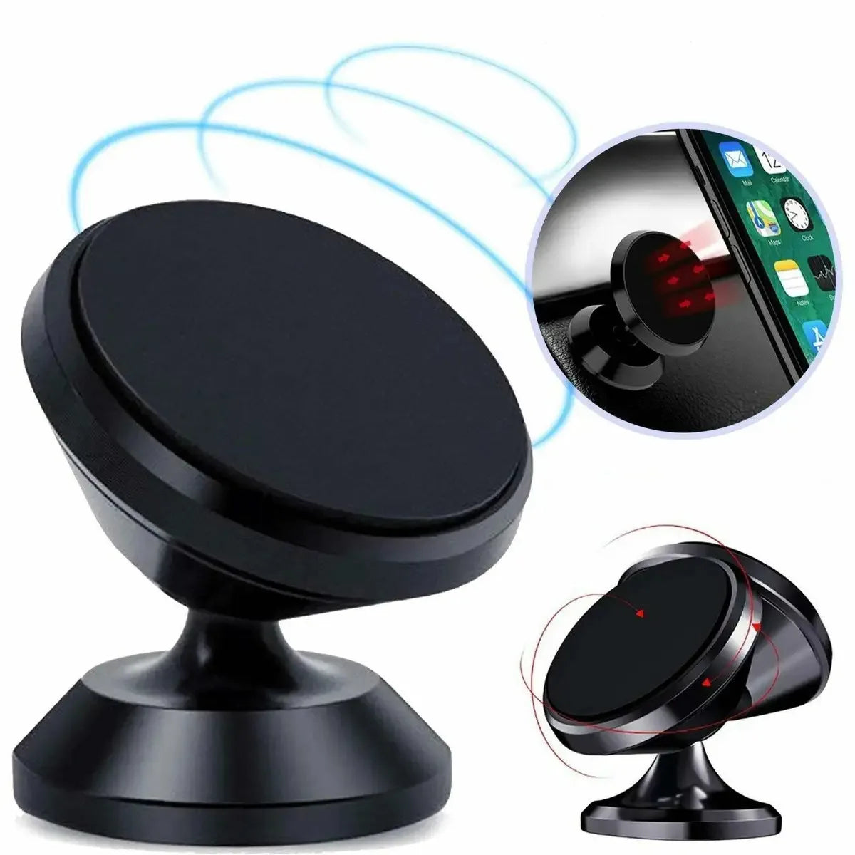 Magnetic Phone Holder – Stick-on Car Dashboard or Wall Mount for iPhone, Samsung & Xiaomi