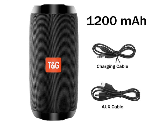 Portable T&G TG117 Speaker – TWS Surround Sound, Bluetooth, FM & TF