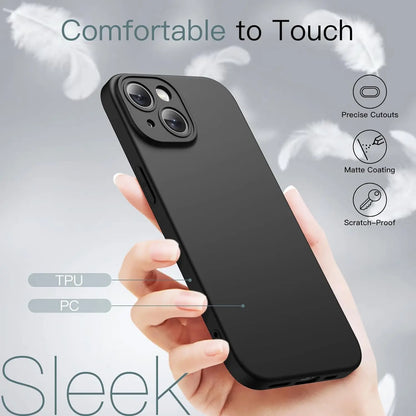 Frosted Soft Silicone Case – Slim Matte Back Cover for iPhone 12/13/14/15/16