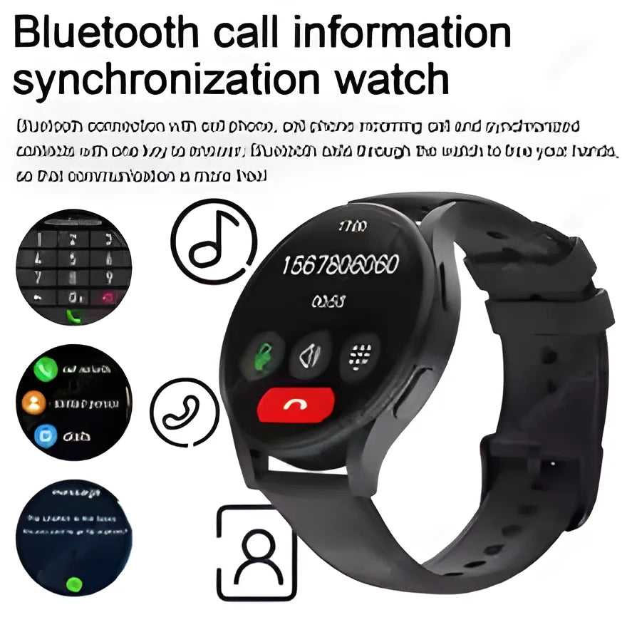 Smartwatch with Bluetooth Call – Waterproof Fitness Watch with Heart Rate & Sleep Monitor