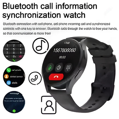 Smartwatch with Bluetooth Call – Waterproof Fitness Watch with Heart Rate & Sleep Monitor