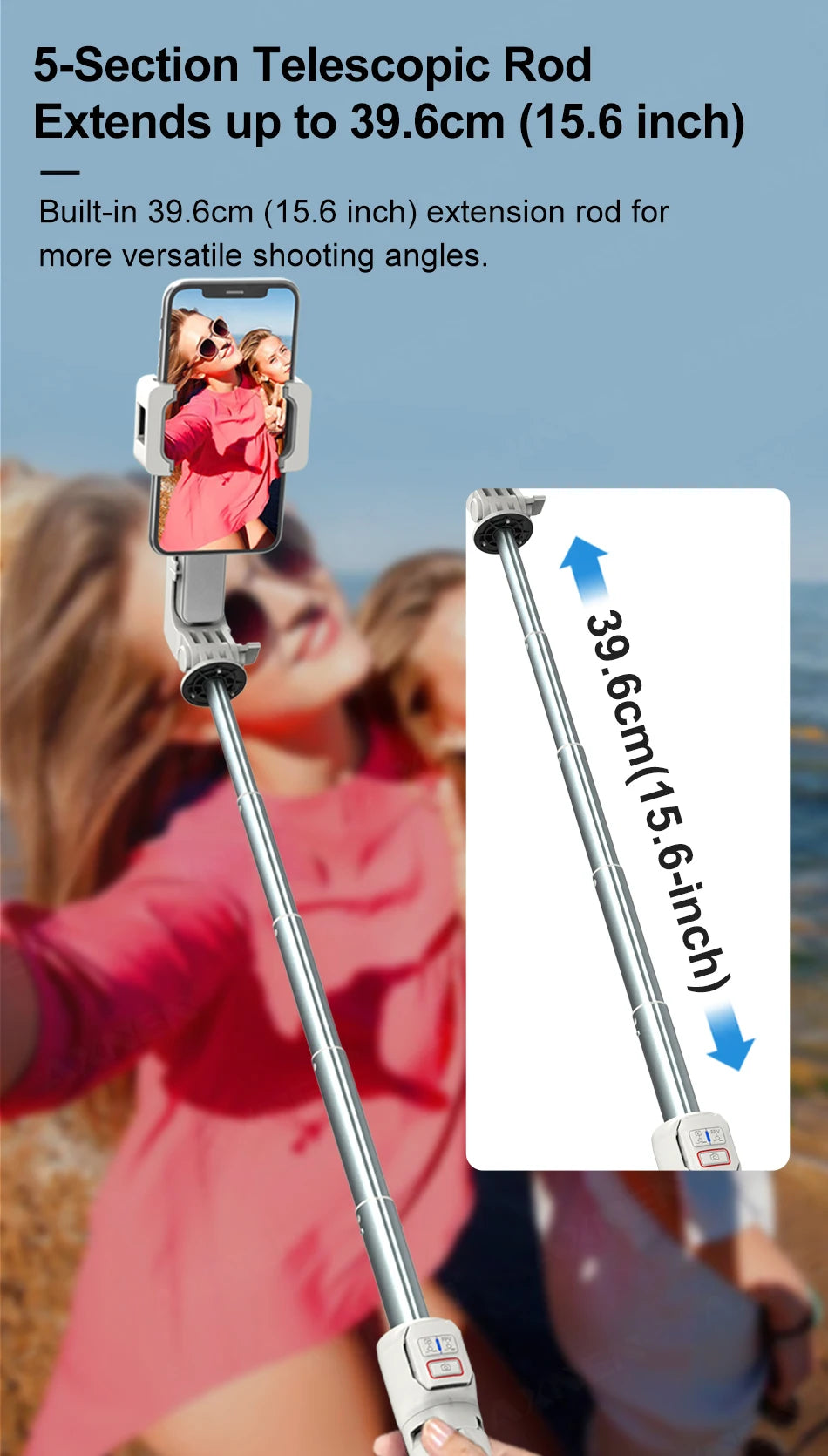 AXNEN A10 Smartphone Gimbal – Stabilizer with Fill Light, Tripod & Remote