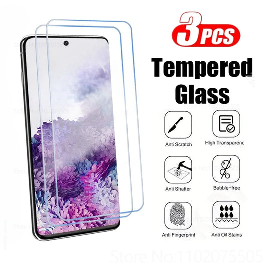 3Pcs Tempered Glass Screen Protector – Compatible with Samsung Galaxy S8 to S25 Ultra