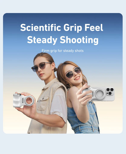 TELESIN Magnetic Phone Camera Grip – Shooting Handle with Remote Control for iPhone & Android