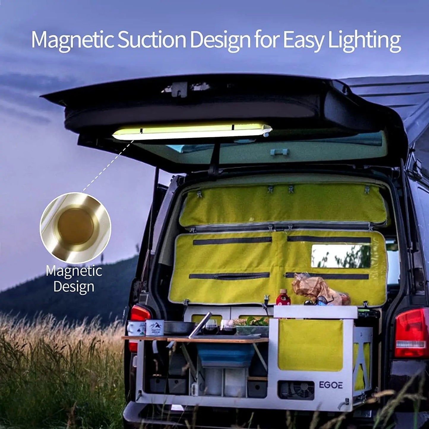 Solar USB Rechargeable LED Tube – Foldable, Magnetic & Waterproof for Outdoor Use