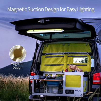 Solar USB Rechargeable LED Tube – Foldable, Magnetic & Waterproof for Outdoor Use