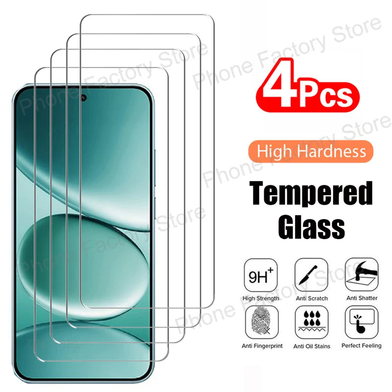4 PCS Tempered Glass Screen Protector – HD Clear Premium Protection for Xiaomi Redmi Note 15 Pro